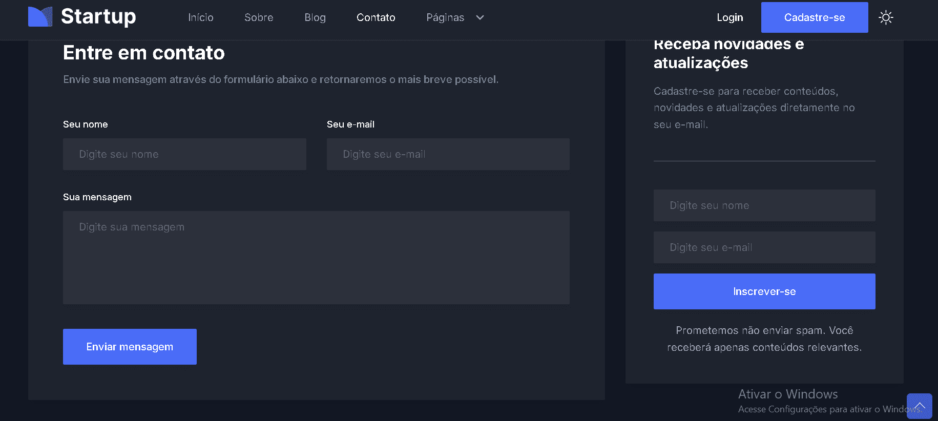 Imagem 3 do projeto Template Landing Page com Next.js