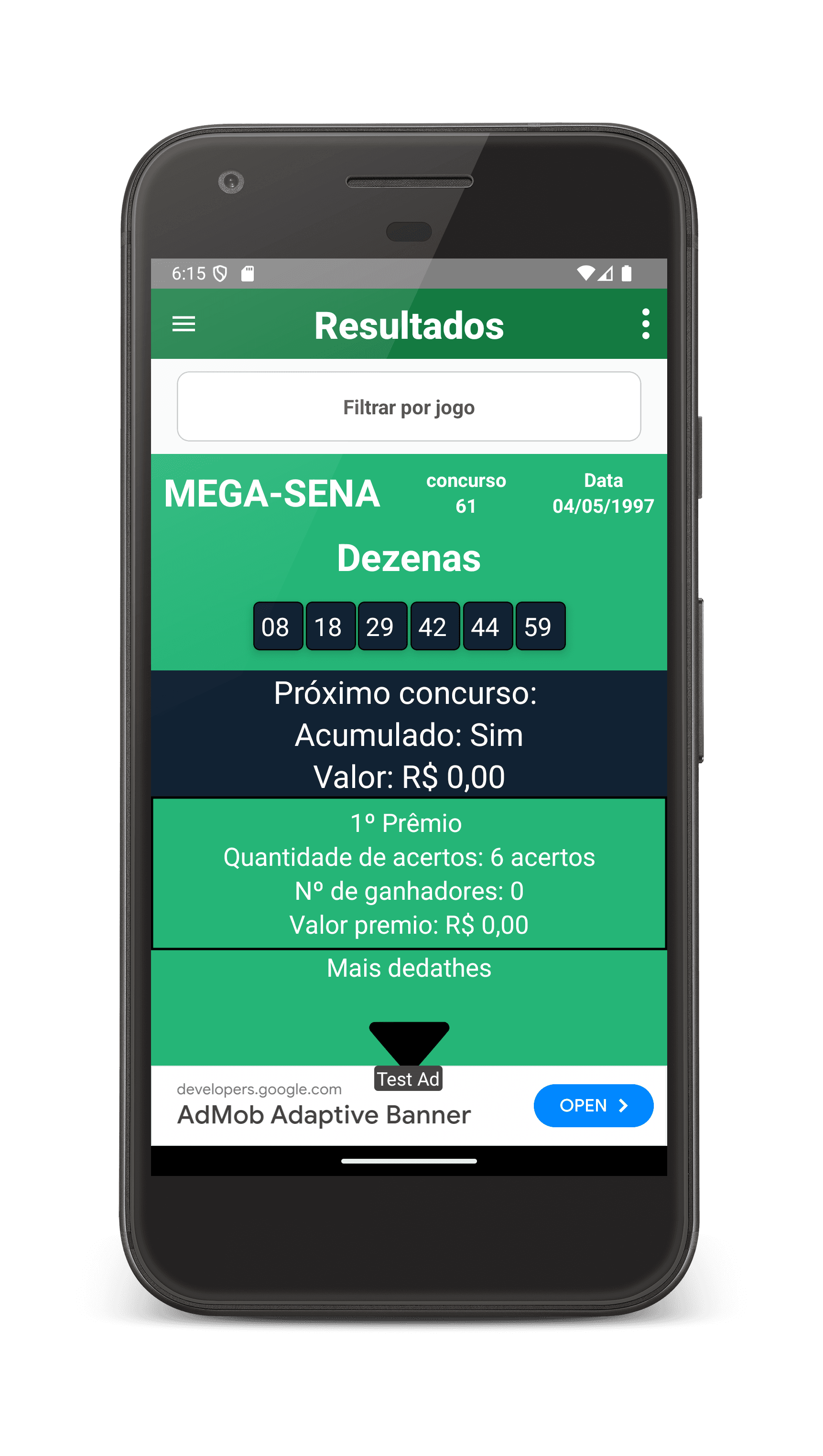 Imagem 1 do projeto Loteria resultados