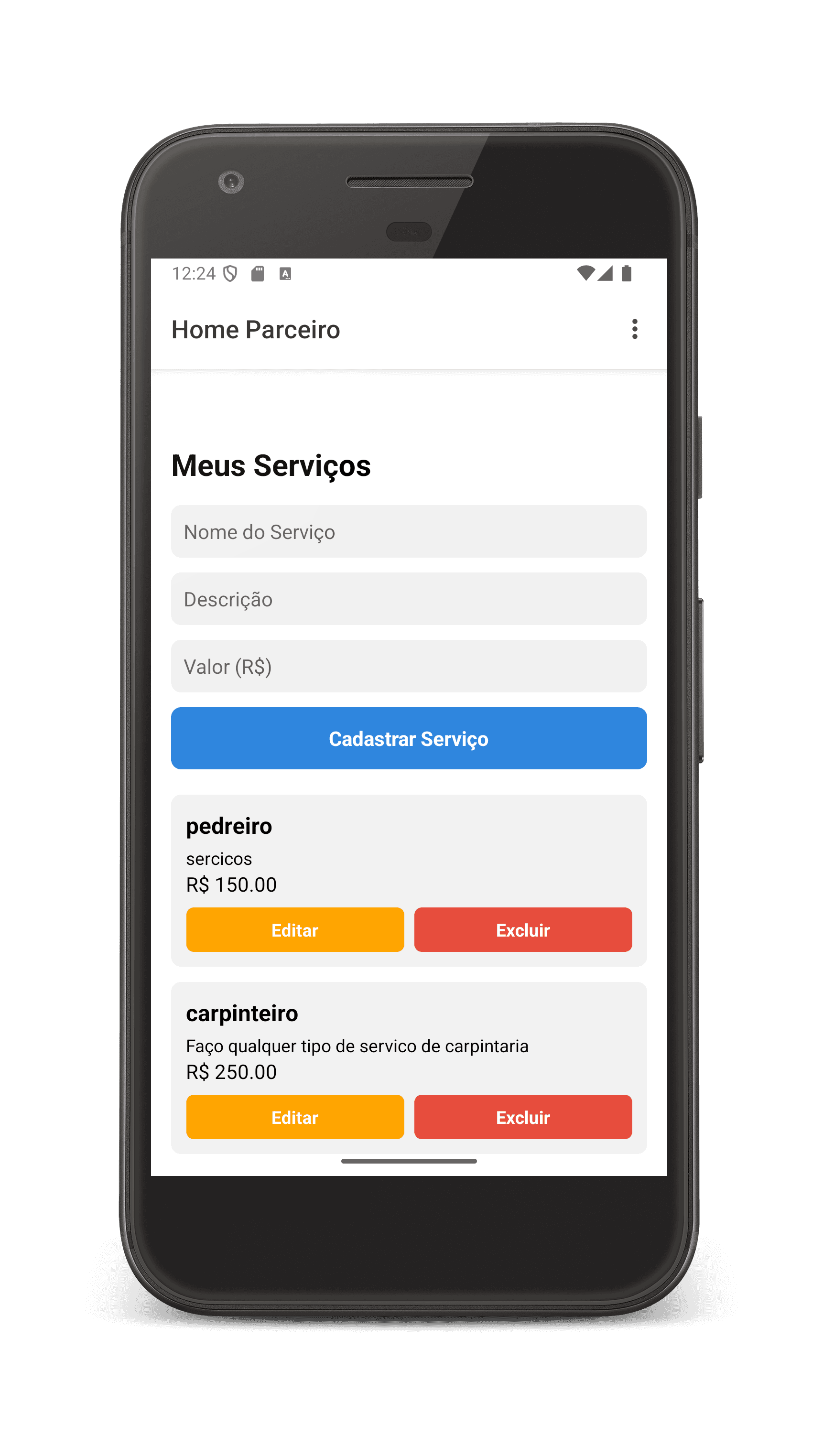 Imagem 4 do projeto Serviço-On com React Native e Firebase