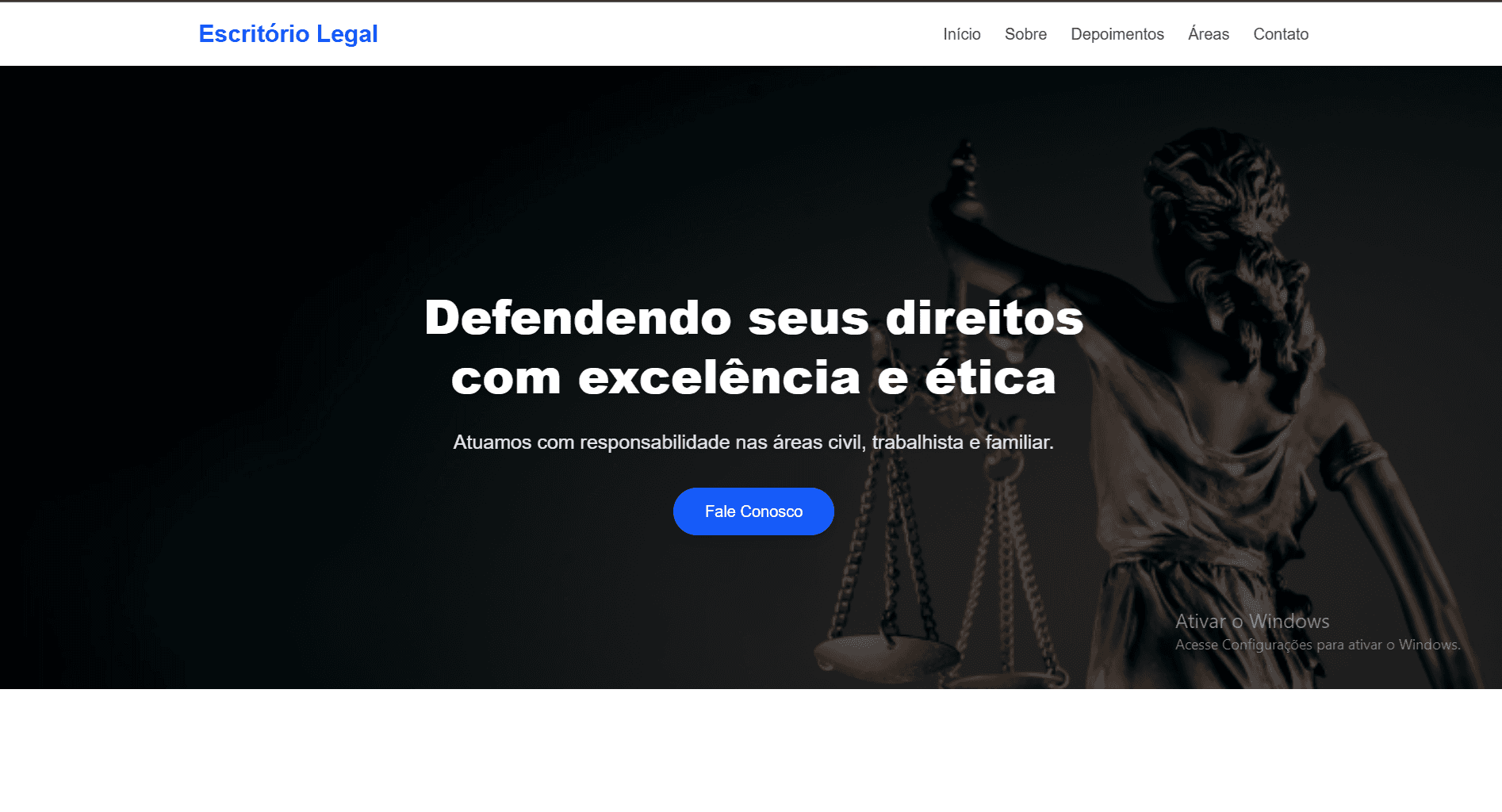 Imagem 1 do projeto Web site Advocacia