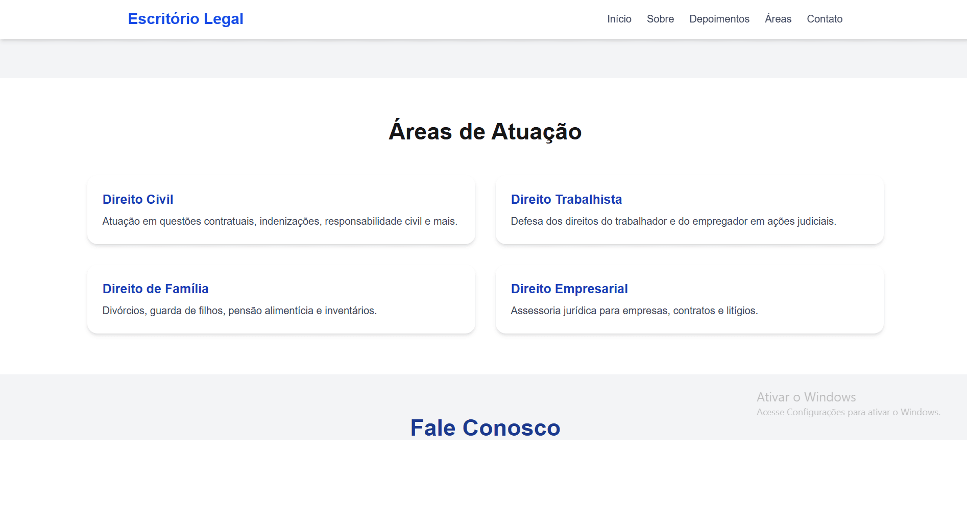 Imagem 2 do projeto Web site Advocacia